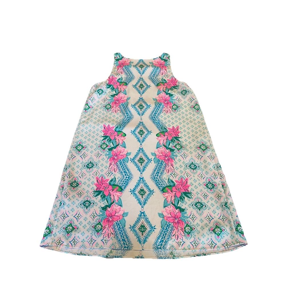 Lilly Pulitzer Jackie Shift Dress Resort White Girls Best Friend Size large - Picture 2 of 4